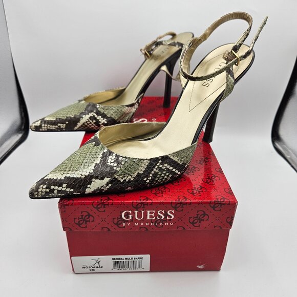 Guess by Marciano Natural Multi Snake Colored Heels Size 9 (WGJOANA2) - Picture 1 of 6